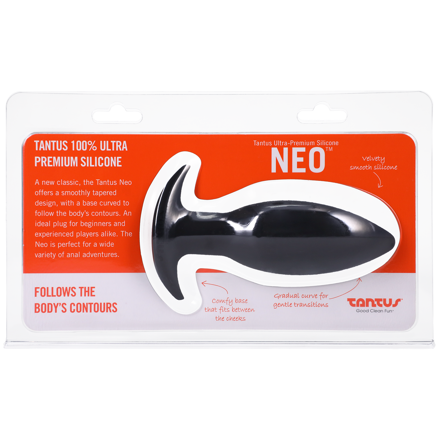 Tantus Neo Silicone Butt Plug Black