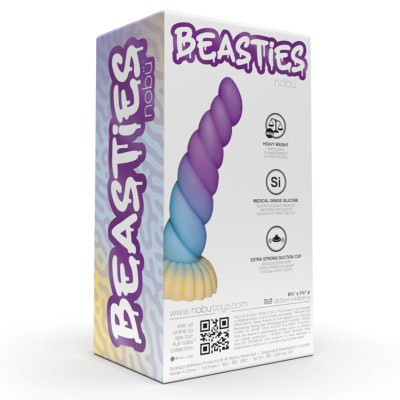 7.5" Tera Beastie Dildo in YELLOW/BLUE/PURPLE