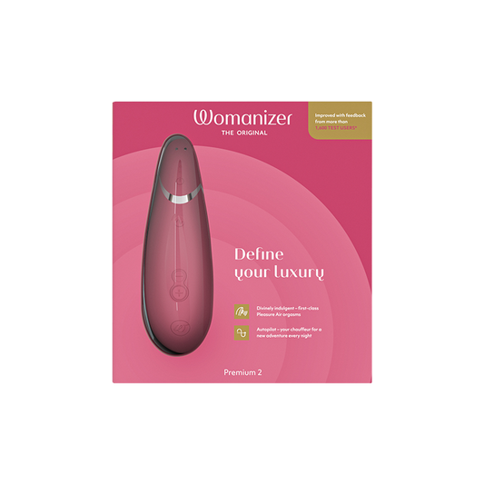 Womanizer Premium 2 Raspberry in box 